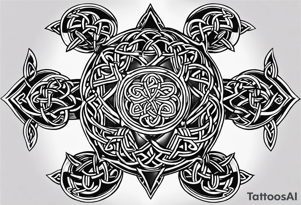 celtic knotwork with triquetra tattoo idea