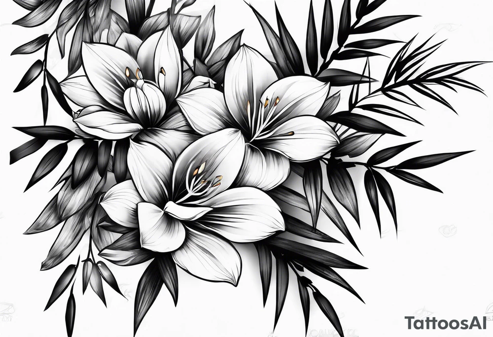 large bamboo tattoo idea