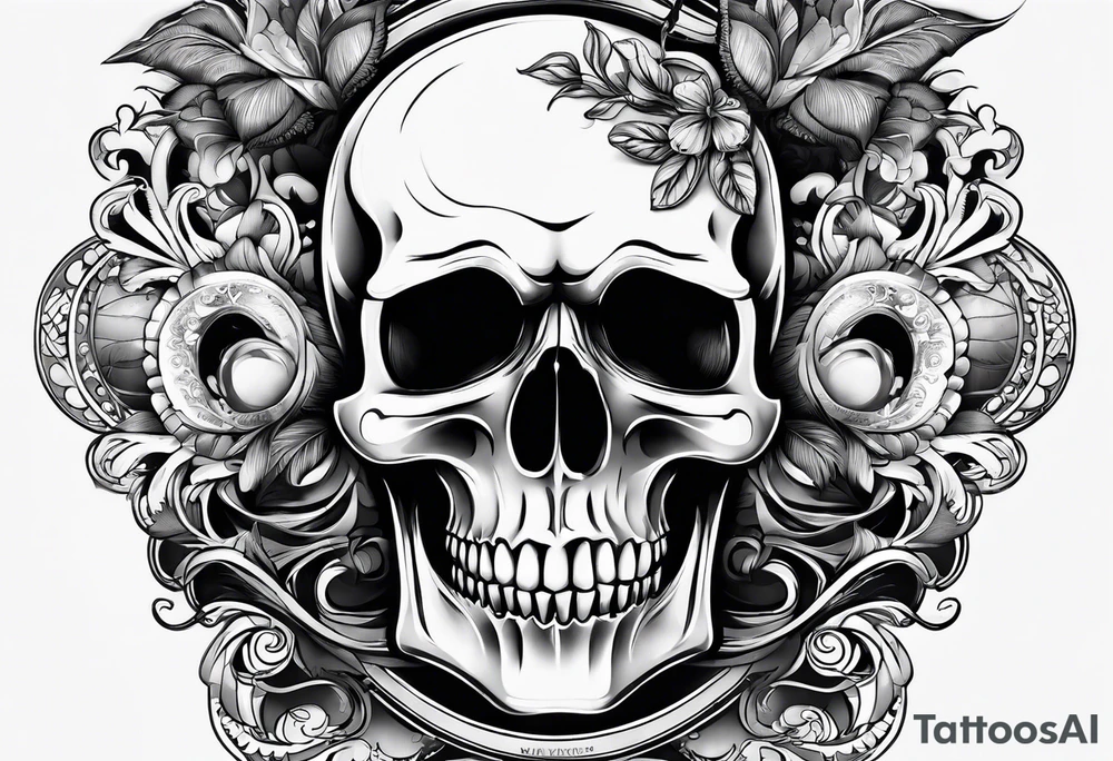 Turbo skull wild rich life tattoo idea