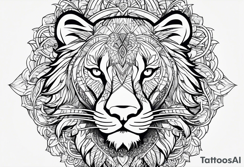 leo sign tattoo idea