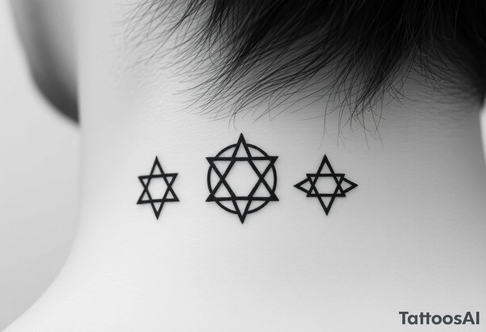 3 sacred geometry symbols next to each other tattoo idea