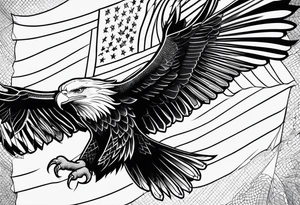 American flag eagle tattoo idea