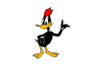 80s looking Daffy duck  high tattoo idea