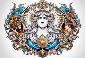 GREEK GODS tattoo idea