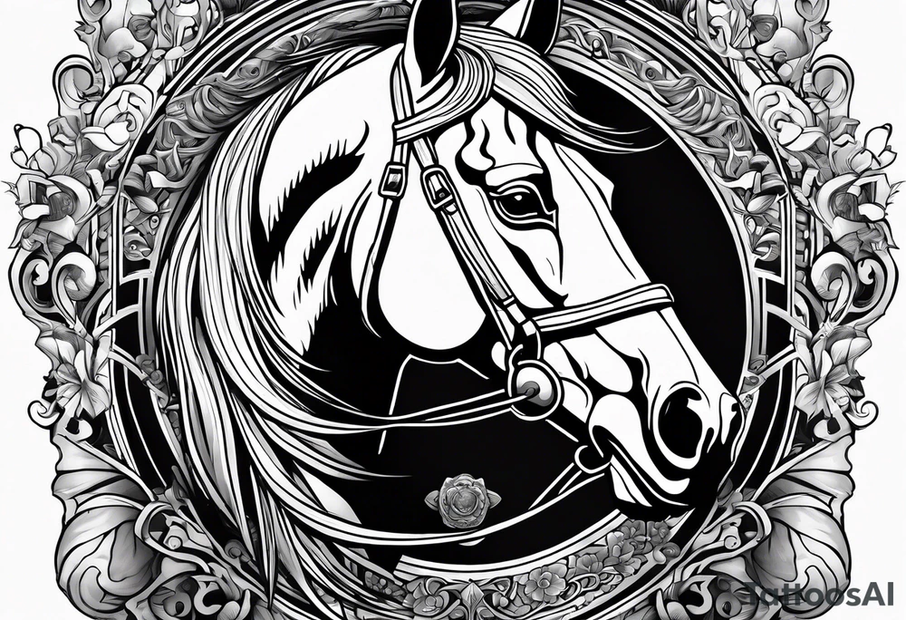Cavalo correndo tattoo idea