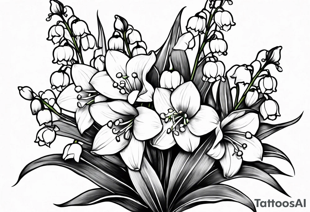 Lily of the valley flowers tattoo idea