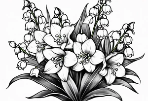 Lily of the valley flowers tattoo idea