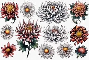 chrysanthemum Sleeve tattoo idea