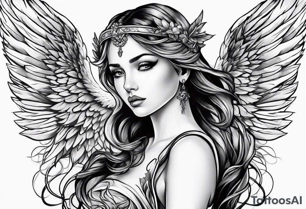 Angel tattoo tattoo idea