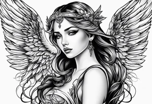 Angel tattoo tattoo idea