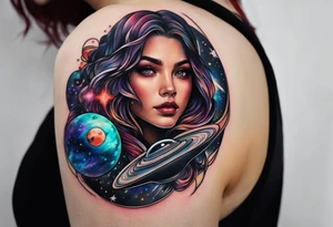 Drew space theme tattoo idea