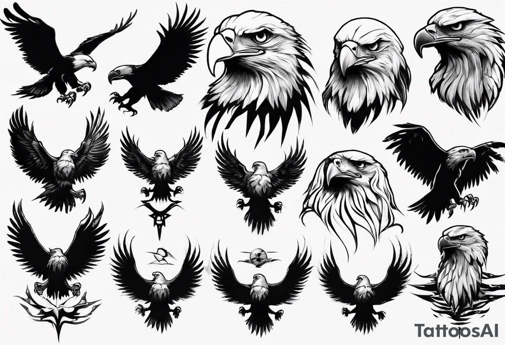 killer eagle tattoo idea