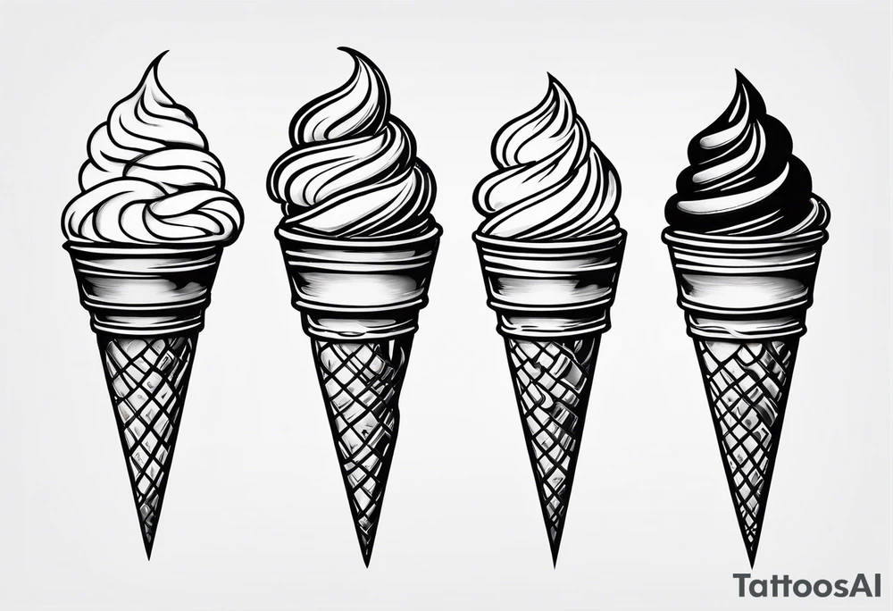 tiny ice cream cone tattoo tattoo idea