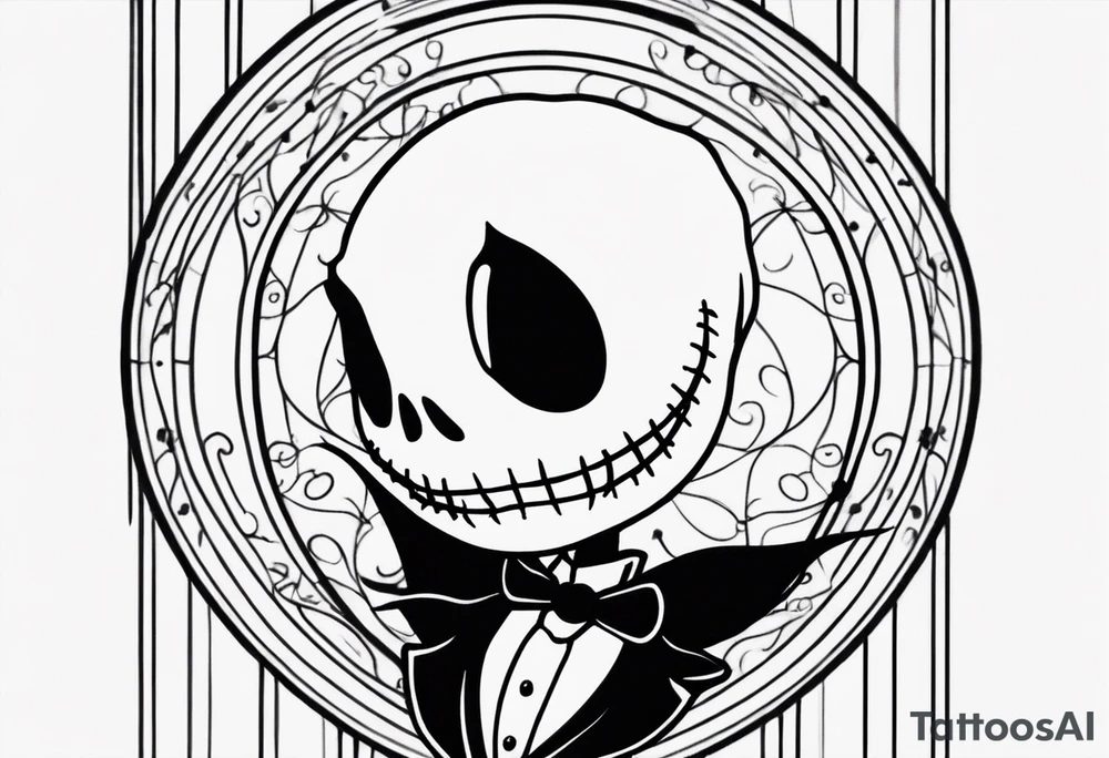 jack skellington minimalist tattoo tattoo idea