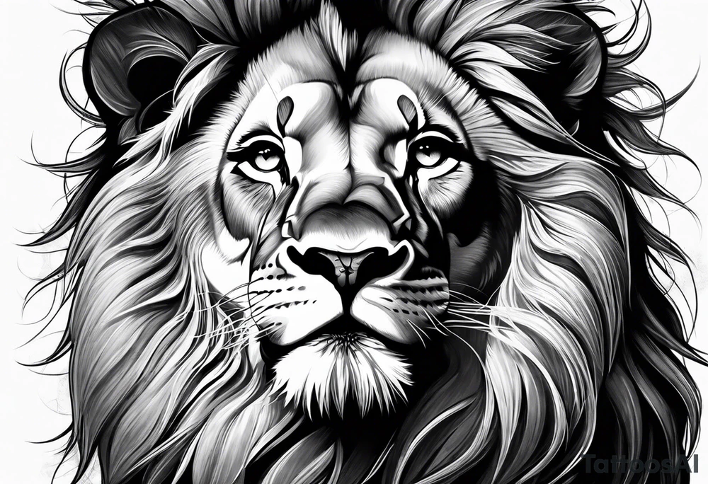 lion and cub tattoo idea