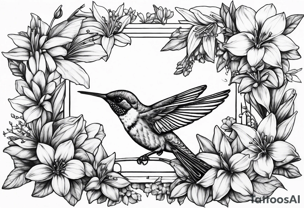 Libra hummingbird yellow finch cardinal flower garden dark sad beautiful mother tattoo idea