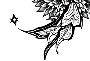 spiritual bold line tattoo idea