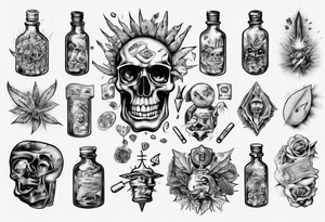 drugs and money tattoo idea