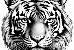 Fierce tiger tattoo idea