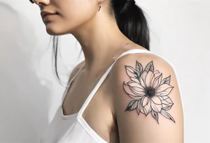 fine line floral tattoo for arm tattoo idea