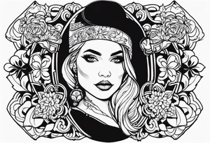 Country Musician sleeve tattoo idea