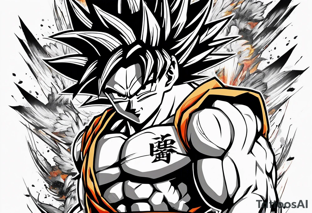 Tattoo on arm with goku with wings tattoo idea