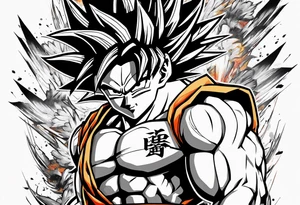 Tattoo on arm with goku with wings tattoo idea