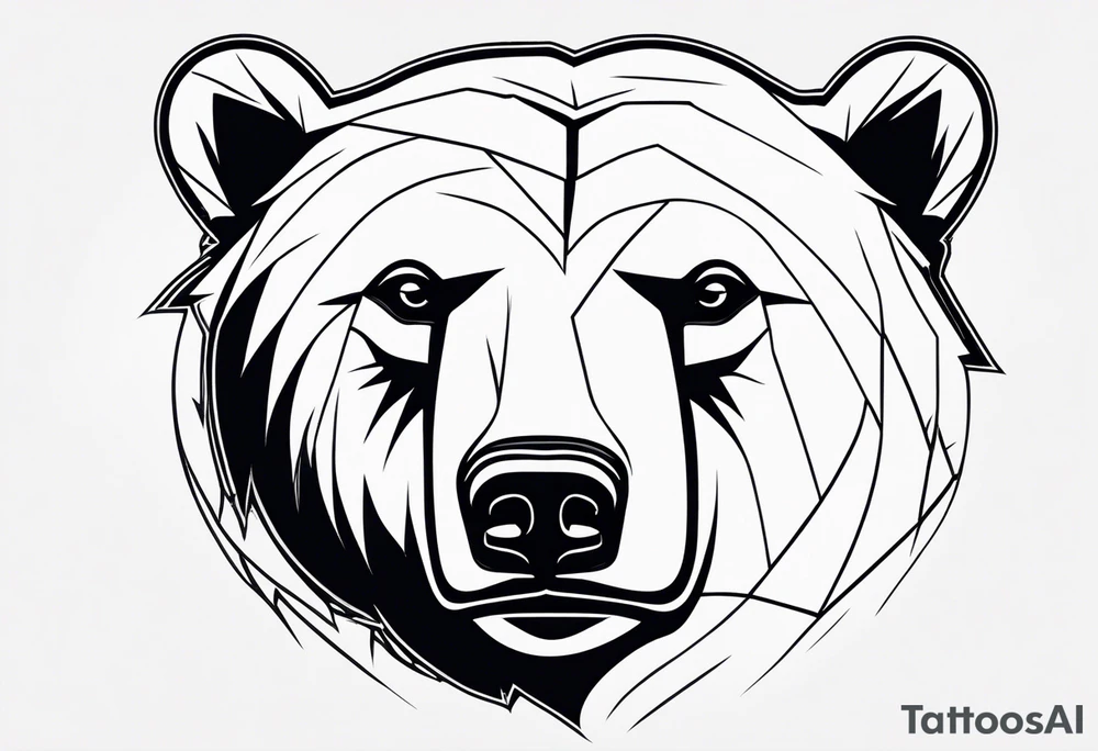 Polar bear in a minimalist but masculine 
 way tattoo idea