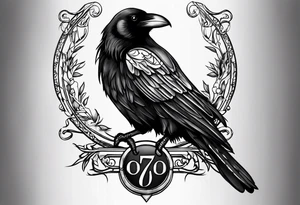 raven 
roman numeral seven
Omnia Urunt tattoo idea