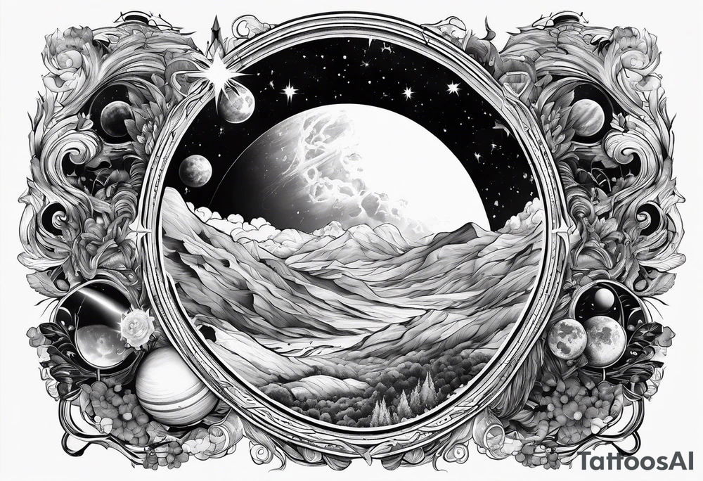 outer space tattoo idea