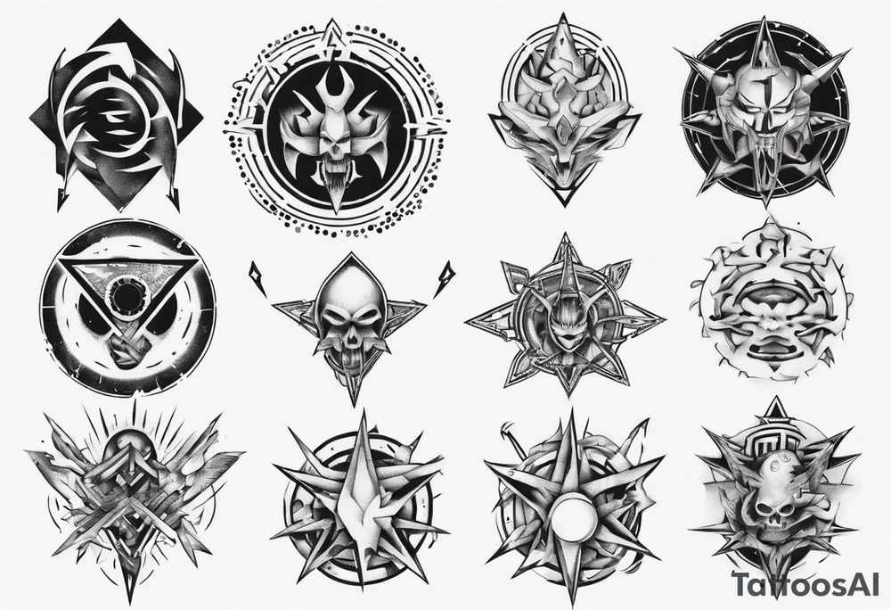 cyber sigilism tattoo idea
