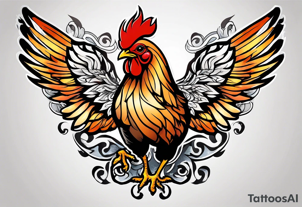 Chicken wing tattoo idea