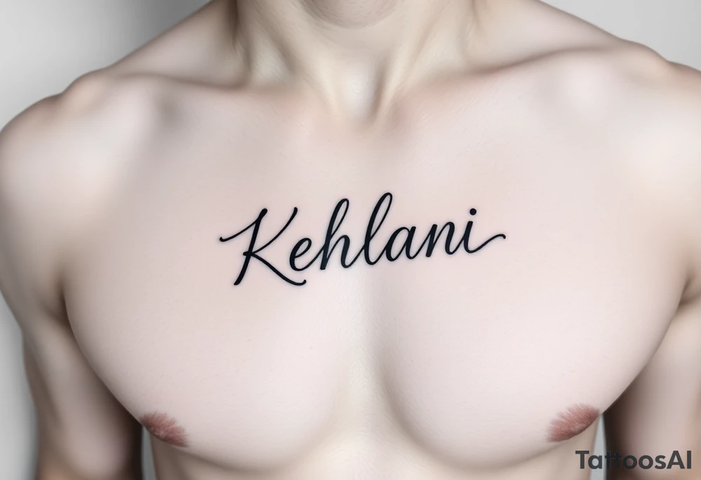 kehlani in cursive tattoo idea