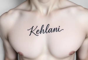 kehlani in cursive tattoo idea
