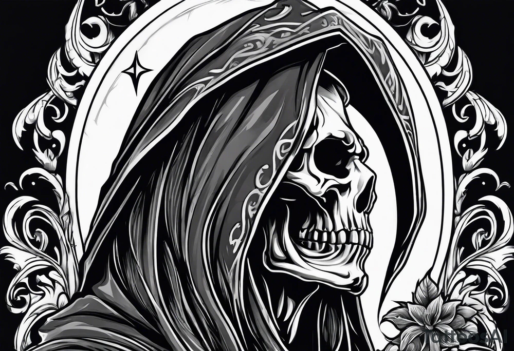 samari grim reaper tattoo idea