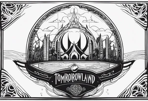 tomorrowland festival logo for 3 friends tattoo idea
