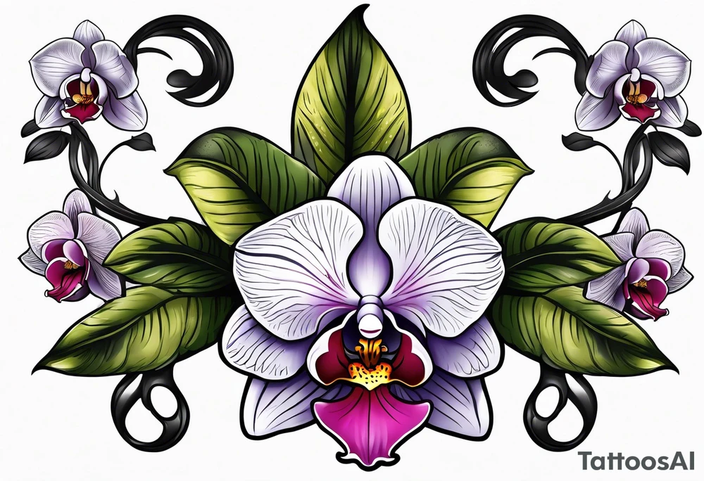 Orchid tattoo idea