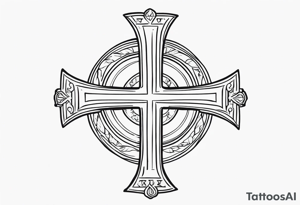 Cross Roman numeral Jan 18 2023 tattoo idea