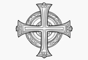 Cross Roman numeral Jan 18 2023 tattoo idea