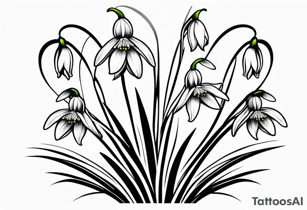 Snowdrop flower tattoo idea