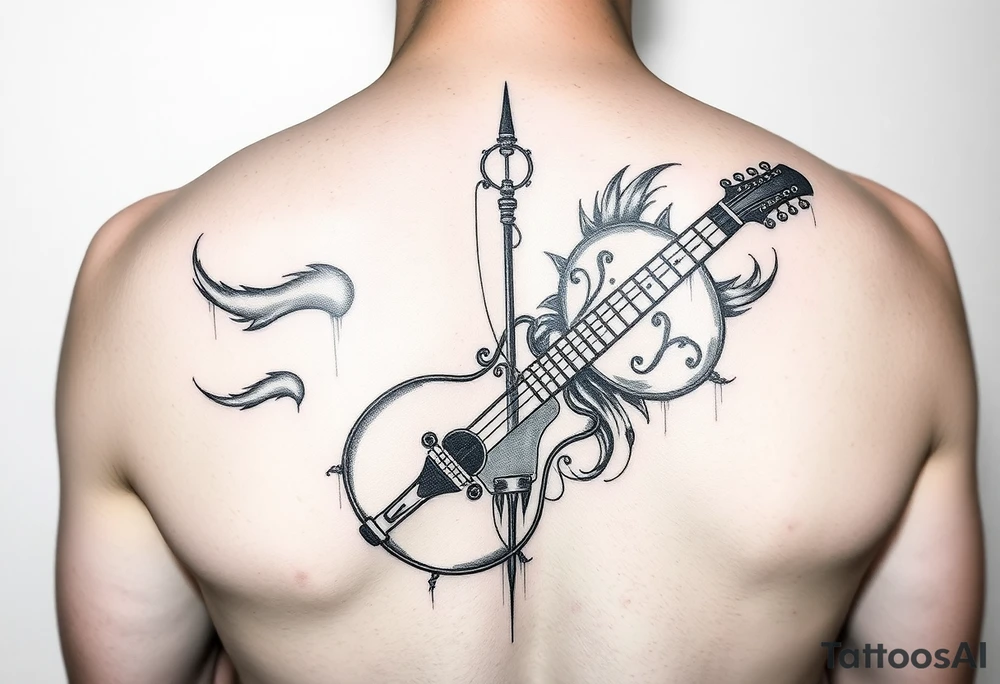 music tatto for full arm sleeve tattoo idea