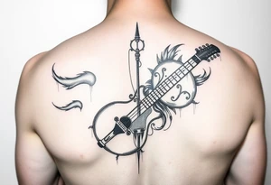 music tatto for full arm sleeve tattoo idea