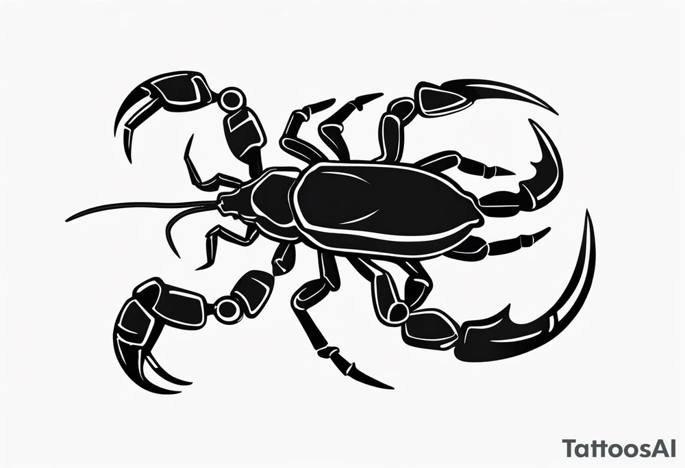small cartoon scorpion tattoo idea