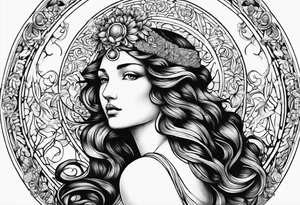 Venus the goddess from behind tattoo idea