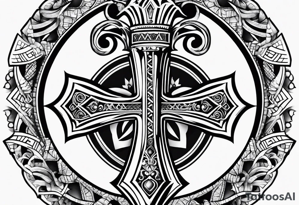 ankh Half sleeve tattoo idea