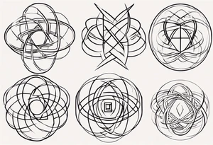 The mathematical 6,1 prime knot  that is cute, shape it like a friendship graph tattoo idea