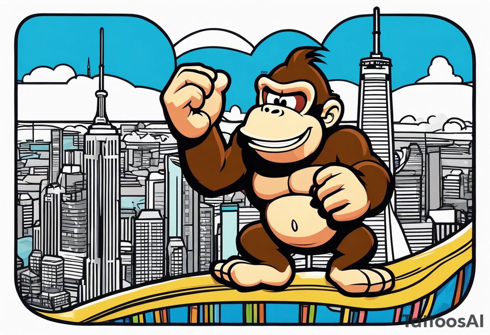 Donkey Kong on CN tower tattoo idea