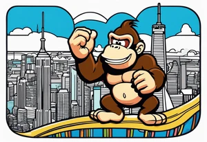 Donkey Kong on CN tower tattoo idea