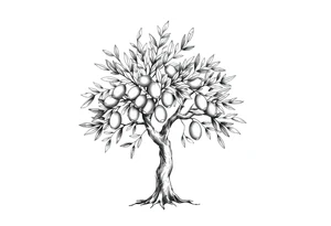 Olive tree tattoo idea