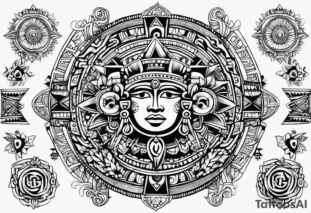 Inca sun tattoo idea